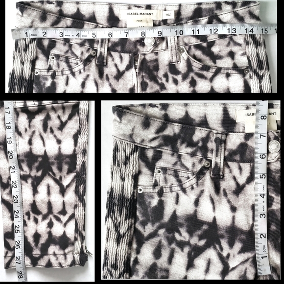 ISABEL Marant x H&M Skinny Moto Jeans Tie Dye NWOT - Picture 11 of 11